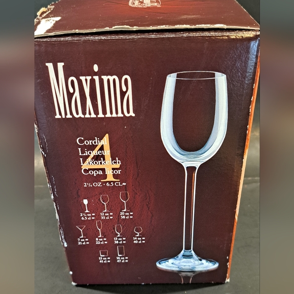 Maxima Fine European Crystal Cordial Liqueur Glasses NIB-4 Bohemia Czech Republi - Picture 4 of 5